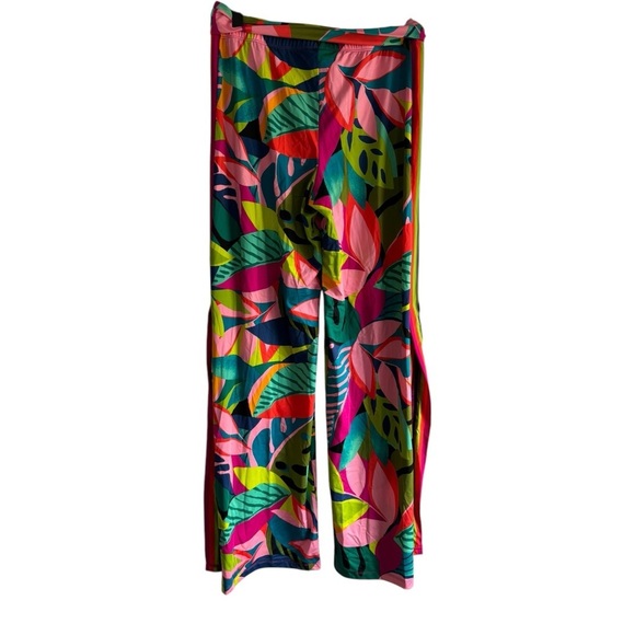 New! Trina Turk Rainforest Split-Leg Pants Cover-Up - Picture 3 of 5
